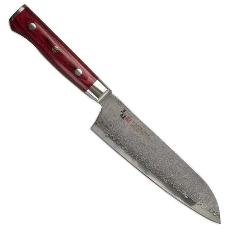 Zanmai Damascus Flame 7 inch Santoku Knife (180 mm)